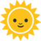Sun With Face emoji on Google